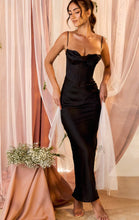 Load image into Gallery viewer, CHARMAINE CORSET MAXI BLACK
