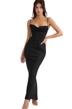 Load image into Gallery viewer, CHARMAINE CORSET MAXI BLACK
